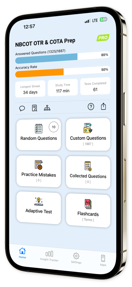 NBCOT OTR & COTA Prep app screenshot two